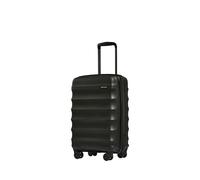 ANTLER - Juno Hard Shell Cabin Suitcase, 56x35x25.5cm 42L, Lightweight & Expandable, 4 Spinner Wheels - Adjustable Handle, Carry On Luggage Approved by easyjet & British Airways, TSA Lock - Black