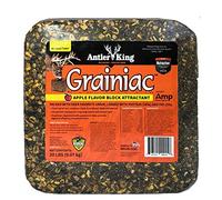 Antler King Apple Flavored Grainiac Block for Deer | 20 lb Block Year-Round Feed Supplement/Attractant with 16% Protein 5% Fat