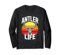 Antler Life Deer Hunting Buck Sunset Antler Life Long Sleeve T-Shirt