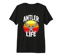 Antler Life Deer Hunting Buck Sunset Antler Life Premium T-Shirt