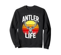 Antler Life Deer Hunting Buck Sunset Antler Life Sweatshirt