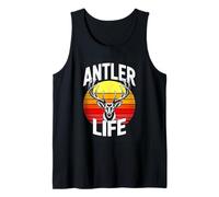 Antler Life Deer Hunting Buck Sunset Antler Life Tank Top