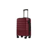 Antler Logo Cabin Suitcase, Hard Shell, Rich Red, 55x40x20cm, 38L | Lightweight 2.75kg carry-on luggage featuring polycarbonate build, TSA approved locks, and double spinner wheels.