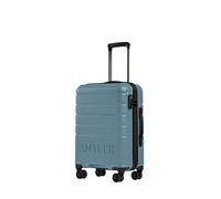 ANTLER - Logo Hard Shell Cabin Suitcase, 55x40x20cm 38L, Lightweight & Small, 4 Spinner Wheels - Adjustable Handle, Carry On, TSA Lock - Light Blue