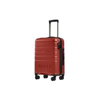 ANTLER - Logo Hard Shell Cabin Suitcase, 55x40x20cm 38L, Lightweight & Small, 4 Spinner Wheels - Adjustable Handle, Carry On, TSA Lock - Red Orange