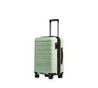 ANTLER - Logo Hard Shell Cabin Suitcase with Zip Expander, 54.4x36x24.5cm 38L, Lightweight & Small, 4 Spinner Wheels - Adjustable Handle, Carry On, TSA Lock - Aspen Green