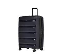 ANTLER - Logo Stripe Hard Shell Large Suitcase - Durable, Lightweight & Expandable Luggage, 4 Spinner Wheels - Adjustable Handle, TSA Lock, 78 cm - Navy Blue