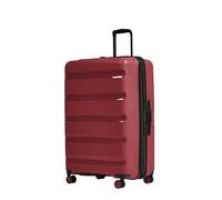ANTLER - Logo Stripe Hard Shell Large Suitcase - Durable, Lightweight & Expandable Luggage, 4 Spinner Wheels - Adjustable Handle, TSA Lock, 78 cm - Soft Red
