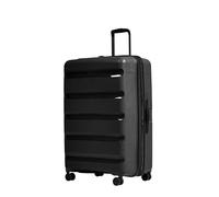 ANTLER - Logo Stripe Hard Shell Large Suitcase - Durable, Lightweight & Expandable Luggage, 4 Spinner Wheels - Adjustable Handle, TSA Lock, 78 cm - Black