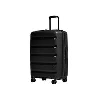 ANTLER - Logo Stripe Hard Shell Medium Suitcase - Durable, Lightweight & Expandable Luggage, 4 Spinner Wheels - Adjustable Handle, TSA Lock, 66 cm - Black