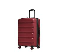 ANTLER - Logo Stripe Hard Shell Medium Suitcase - Durable, Lightweight & Expandable Luggage, 4 Spinner Wheels - Adjustable Handle, TSA Lock, 66 cm - Soft Red
