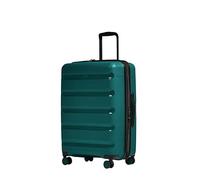 ANTLER - Logo Stripe Hard Shell Medium Suitcase - Durable, Lightweight & Expandable Luggage, 4 Spinner Wheels - Adjustable Handle, TSA Lock, 66 cm - Deep Teal