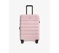 Antler Moorland Pink Icon Stripe Medium Shell Four-wheeled Suitcase 67cm