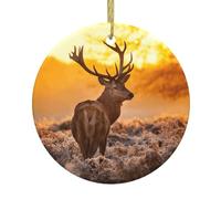 Antler Red Deer Christmas Ornaments, Hanging Festive Decorative Ornament, Perfect for Holiday and Gift