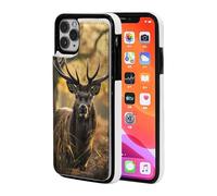 Antler Red Deer Printed Phone Cases for iPhone 11 Wallet Case 6.1-inch, Magnetic Clasp Flip Leather Shockproof Phone Case Cover with Card Slots Holder