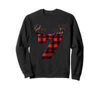Antler Seven Lumberjack Plaid Birthday Forest Sweatshirt