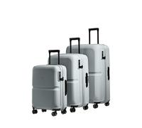 ANTLER - Single Stripe Hard Shell Suitcase Set - Cabin, Medium & Large, Durable & Lightweight Luggage, 4 Spinner Wheels - Adjustable Handle, TSA Lock, Salt Blue