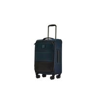 ANTLER - Soft Stripe 2.0 Cabin Suitcase - easyjet Compatible Bag 55x35x20 - Adjustable Handle, 4 Spinner Wheels, Lightweight, TSA Lock - Recycled Polyester Luggage - Indigo Blue