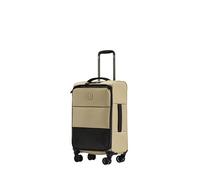 ANTLER - Soft Stripe 2.0 Cabin Suitcase - easyjet Compatible Bag 55x35x20 - Adjustable Handle, 4 Spinner Wheels, Lightweight, TSA Lock - Recycled Polyester Luggage - Sand Yellow