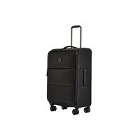 ANTLER - Soft Stripe 2.0 Medium Suitcase - Adjustable Handle, 4 Spinner Wheels, Lightweight, TSA Lock - Recycled Polyester Luggage - 71cm, Black