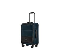 ANTLER - Soft Stripe Cabin Suitcase - easyjet Compatible Bag 55x35x20 - Adjustable Handle, 4 Spinner Wheels, Lightweight, TSA Lock - Recycled Polyester Luggage - Blue