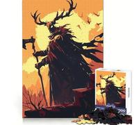 Antlered Figure with Axe 1000 Piece Teenager Puzzles Unwind Game Creative Fun Playful Challenge Xmas Present (50x75cm)