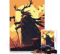 Antlered Figure with Axe Jigsaw Puzzles 1000 Piece for Adults Stress Relief Smooth Cut Fun Play (38x52cm)