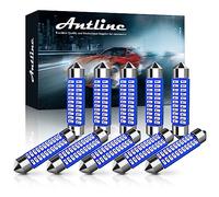 Antline 211-2 212-2 578 569 214-2 41mm 1.61" Green LED Bulb, Super Bright Canbus Error Free, 12 Volt Replacements for Interior Dome Map Vanity Mirror, Sun Visor Lights (Pack of 10)