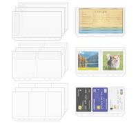 Antner 12PCS A6 Binder Pockets No Zipper Cash Envelopes for A6 6-Ring Binder, Zipless Money Folder Organizer Bill Pouches Business Card Sleeves Notebook Fillers Insert Pages for Cash Stuffing Binder