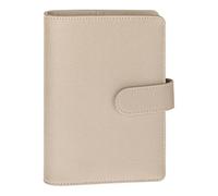 Antner A6 Notebook Binder Refillable 6 Ring Budget Binder Cover for A6 Refill Paper, PU Leather A6 Binder Loose Leaf Personal Planner Organizer Binder Cover with Magnetic Buckle, Glitter Gold