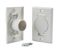 ANTOBLE 2 Pcs Standard Central Vacuum Inlet Valve Plate White for Beam Central Vac Beam Vacuum Parts - White Round Door