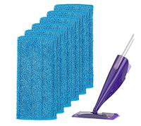 ANTOBLE Spray Mop Refill Pads Compatible with 10/11/12'' Flash Powermop,6PCS Reusable Mop Refill Pads for Household Wet Dry Floor for Hardwood Laminate Floor Cleaning