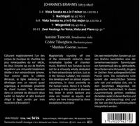 ANTOINE TAMESTIT CEDRIC TIBERGHIEN - BRAHMS VIOLA SONATAS OP. 120 - ZWE NEW CD