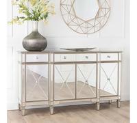 Antoinette Large Sideboard - 160cm - 4 Door - Mirrored - Champagne Trim