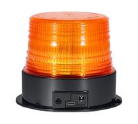 AnTom Battery Led Strobe Light, Wireless Amber Emergency Magnetic Flashing Warning Beacon for Truck Vehicle with 12-24v Cigarette Lighter Plug