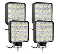 AnTom LED work light 4PCS 72W square 3.3 inch headlight 12v 24V IP68 Waterproof reversing light auxiliary headlight car for excavator tractor tractor ATV truck