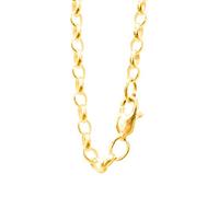 ANTOMUS® 18ct GOLD Plated Solid Sterling Silver Oval Link Belcher chain Made in England 18 inch