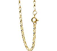 ANTOMUS® 18K GOLD VERMEIL SOLID DIAMOND CUT ENGLISH BELCHER CHAIN 2.3mm Wide18 inch