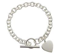 ANTOMUS® SOLID 925 STERLING SILVER HEAVY LINK TRACE BRACELET WITH T BAR 8.0 INCH