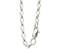 ANTOMUS® Solid Sterling Silver Oval Link Belcher chain Made in England 24 inch