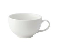 Utopia Anton Black Continental Bowl Cup 12oz / 340ml - Case of 6 - White Fine China Bowl Cups