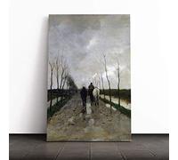 Anton Mauve A Dutch Road Canvas Print | Gallery Wrapped 30mm Frame Wall Art | 24x16 inches | Ready to Hang | Modern Picture | Living Room Bedroom Lounge Office