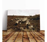 Anton Mauve The Return of The Flock Canvas Print | Gallery Wrapped 30mm Frame Wall Art | 24x16 inches | Ready to Hang | Modern Picture | Living Room Bedroom Lounge Office