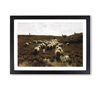 Anton Mauve The Return of The Flock Framed Print | A2 Oak Framed Wall Art | Ready to Hang | Modern Nature Picture | Living Room Bedroom Lounge Office