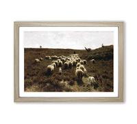 Anton Mauve The Return of The Flock Framed Print | A2 Oak Framed Wall Art | Ready to Hang | Modern Nature Picture | Living Room Bedroom Lounge Office