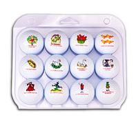 Anton Publications Christmas Golf Balls, Twelve Days of Christmas Themed - Authentic and PGA Approved, Mens and Womens Golf Balls. The for a Golfer!