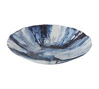 Anton Studio Designs - Abstract Blue Bowl - Diameter 40 cm - Decorative Glass Bowl for Home and Holiday Decoration