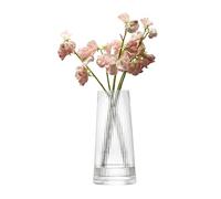 Anton Studio Designs Empire Handcrafted Modern Decorative Glass Flower Vase, 23 cm, Clear, Housewarming or Wedding Gift