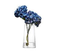Anton Studio Designs Empire Handcrafted Modern Decorative Large Glass Flower Vase, 28 cm, Clear, Housewarming or Wedding Gift