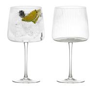Anton Studio Designs Empire Handmade Gin Glasses for Wine, Cocktails, or Water - 700 ml - Clear - Set of 2 Elegant Cocktail Glasses